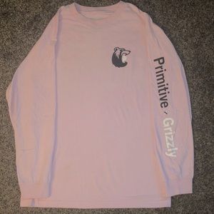 COPY - Primitive “Grizzly” Pink Long Sleeve T-Shirt